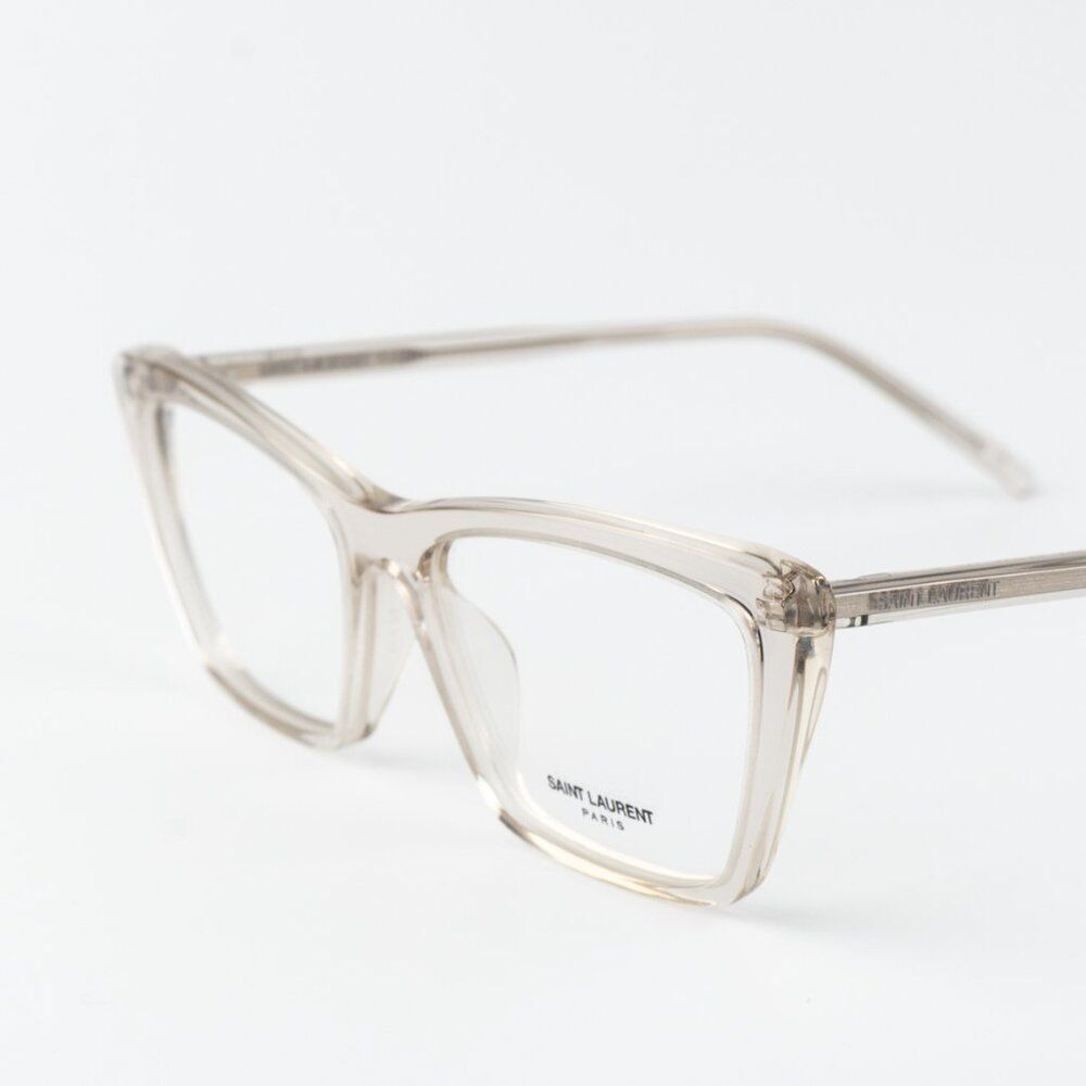Saint Laurent Women Eyeglasses Beige Cat Eye SL737 MICA THIN OPT 004 BRAND NEW - Picture 4 of 12